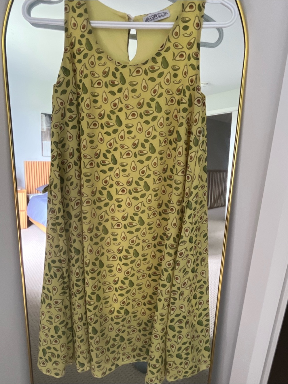 Fun, flowy avocado dress